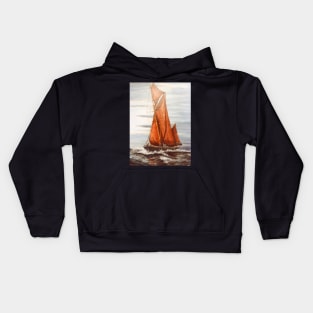 THAMES SAILING BARGE 'MAY' AT SEA Kids Hoodie